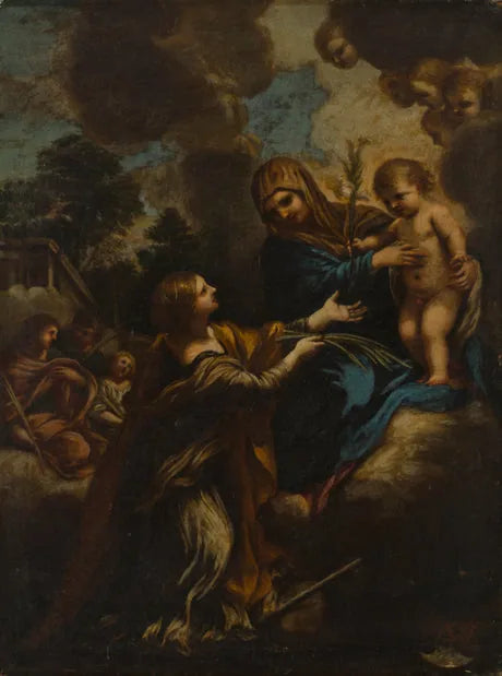 Heilige Maria, das kleine Jesuskind und die heilige Katharina - Pietro da Cortona