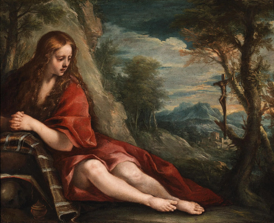 Maria Magdalena in der Wüste - Annibale Carracci