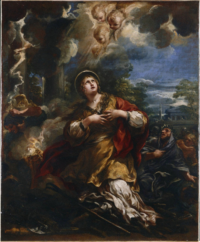 Sainte Martine weigert sich, die Götzen anzubeten - Pietro da Cortona