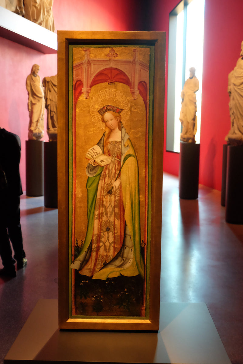 Heilige Odilia von der Kirche Sainte-Walburge in Soest, Flügel eines Tabernakels - Conrad von Soest