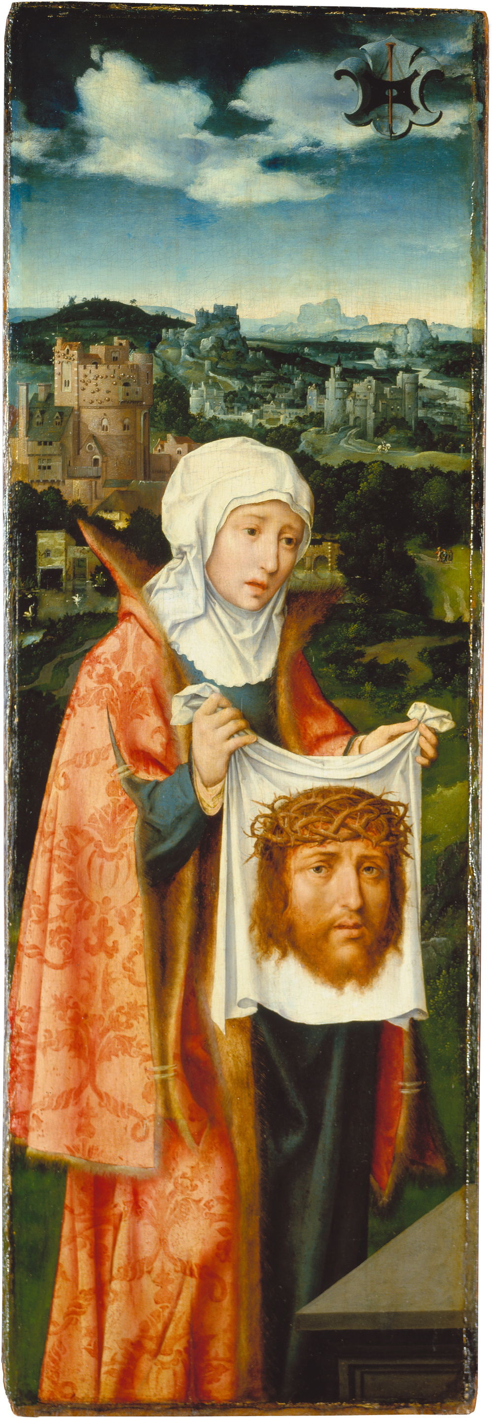 Sainte Véronique présentant le suaire - Joos van Cleve image 1 copie peinte à la main à l’huile