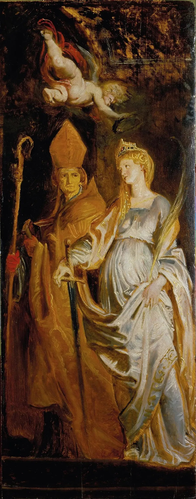 Heilige Katharina von Alexandrien und Eloi (verbunden mit den Heiligen Amand und Walburge) - Peter Paul Rubens