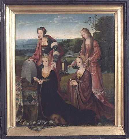 Heilige Katharina und Gudula mit Catharina Hackeney (geb. Hardenrath) und Sibilla Hackeney (geb. van van Merle) - Joos van Cleve