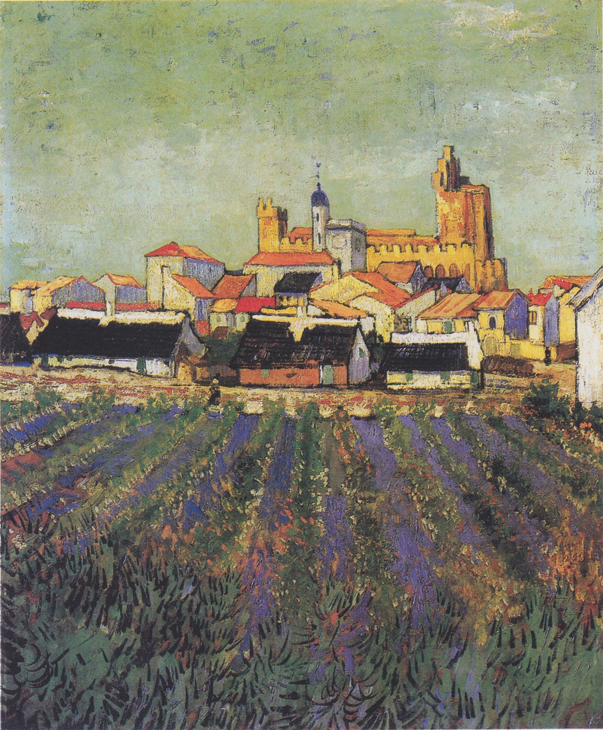 Vue des Saintes-Maries-de-la-Mer F416 de Vincent van Gogh