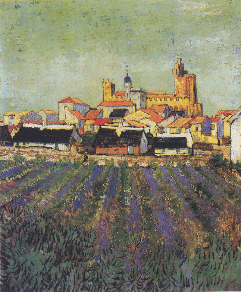 Ansicht der Saintes-Maries-de-la-Mer - Vincent van Gogh