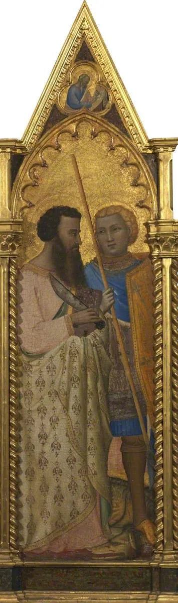 Heilige Barthélemi und Georg (Polyptychon, Tafel 2 von 5) - Bernardo Daddi