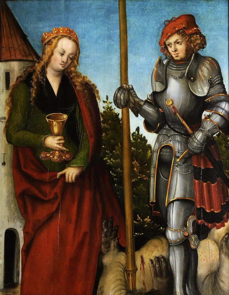 Heilige Georg und Barbara - Lucas Cranach der Ältere