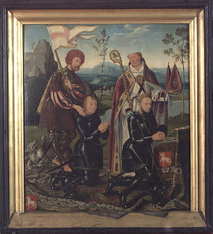 Heilige Georg und Nicasius mit Georg und Nicasius Hackeney - Joos van Cleve