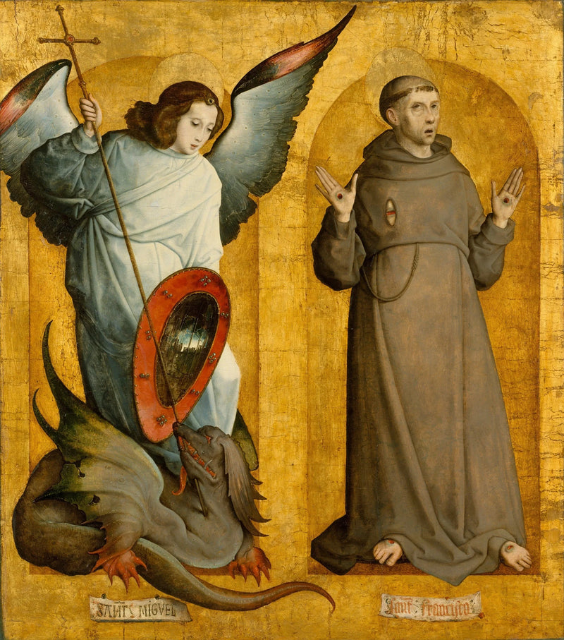 Heilige Michael und Franziskus von Assisi - Juan de Flandes