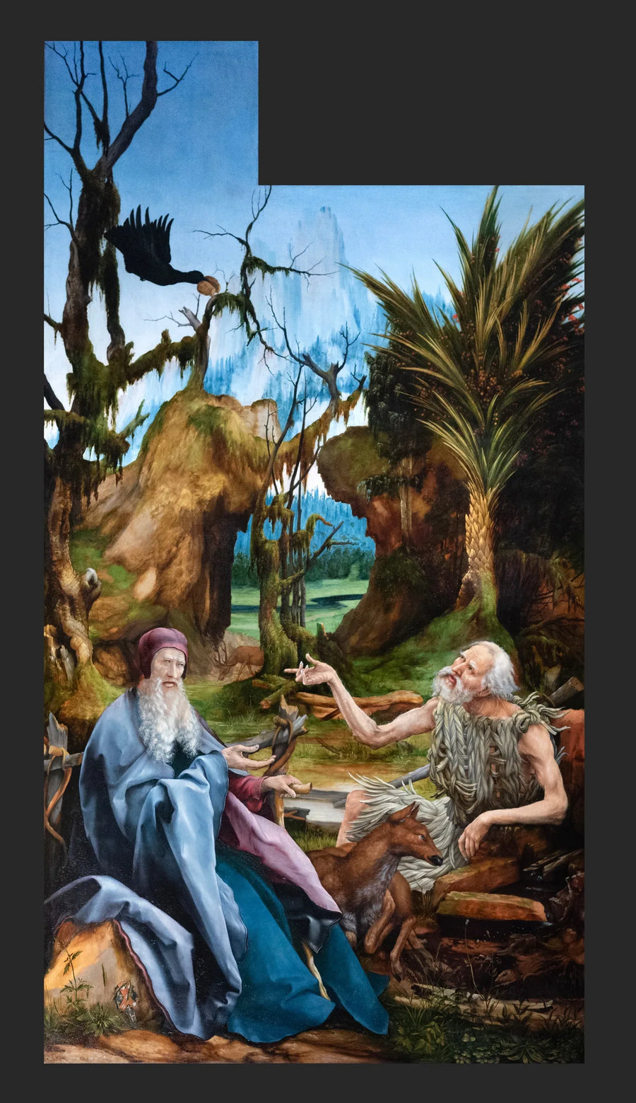 Paulus und Antonius in der Wüste - Matthias Grünewald
