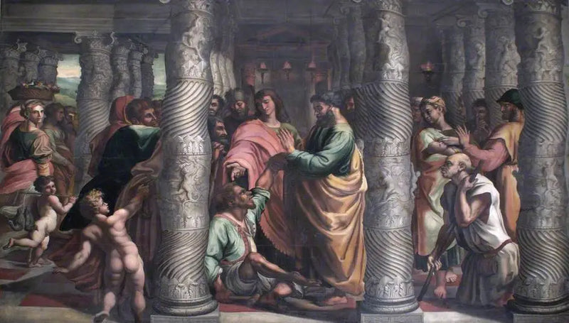 Heilige Peter und Johannes an der schönen Tür - Raphael Sanzio