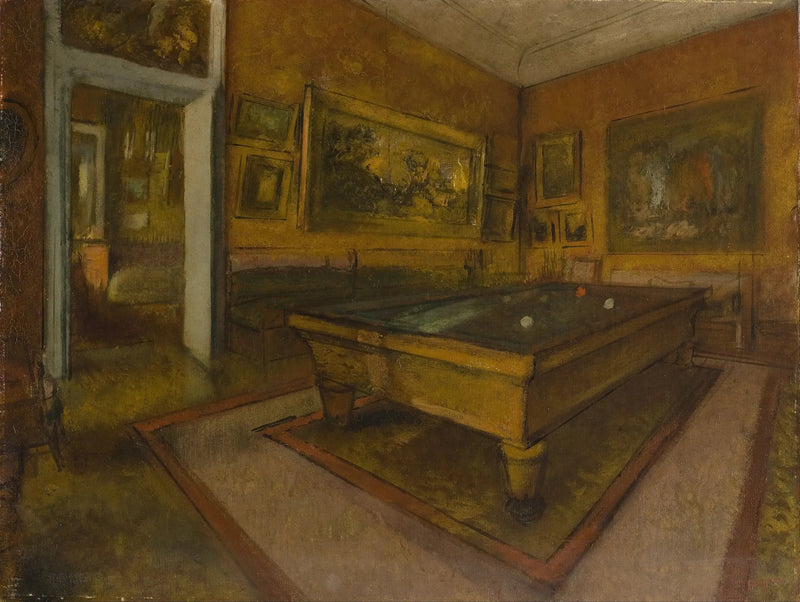 Billardzimmer in Ménil-Hubert - Edgar Degas