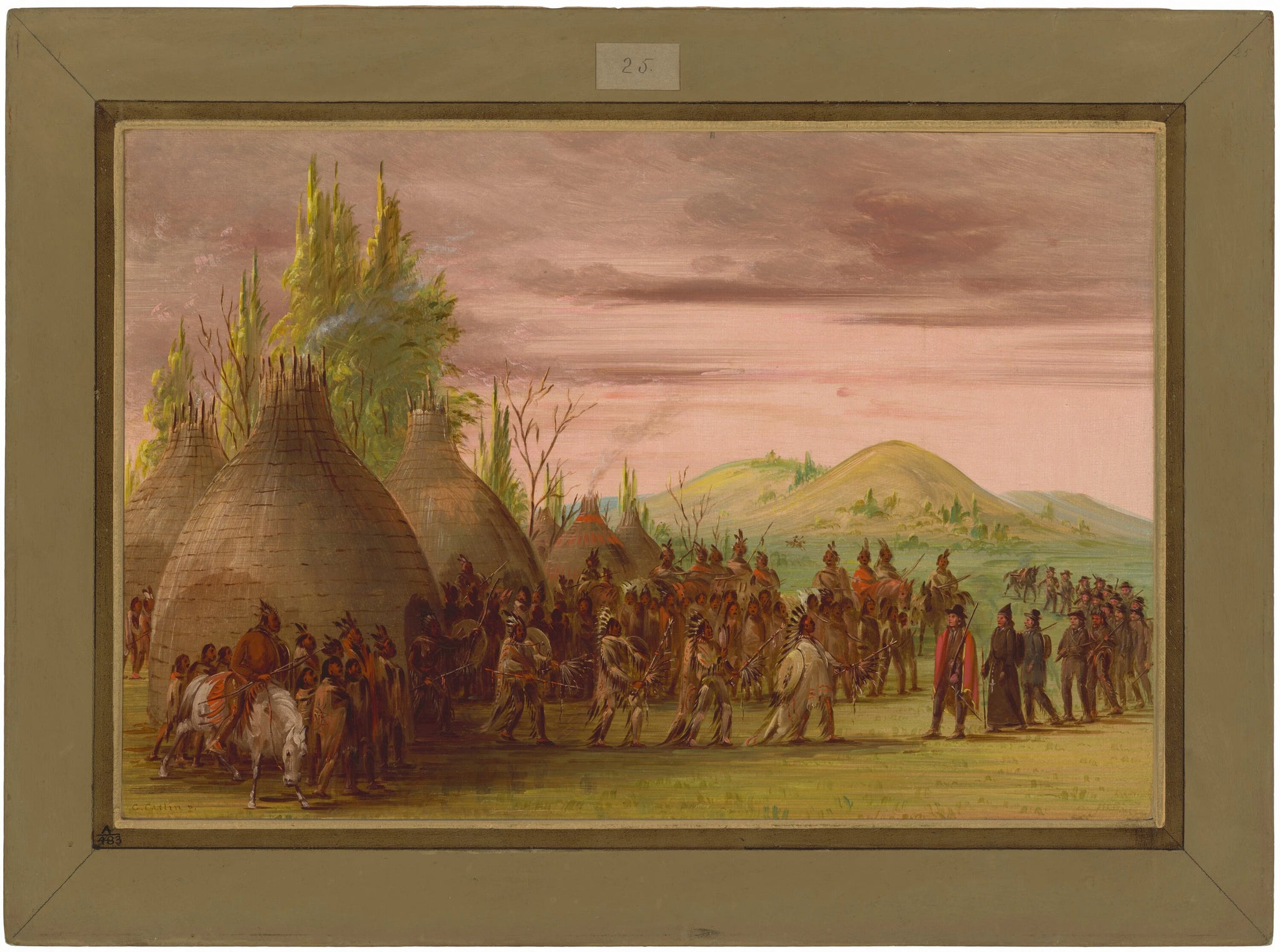 La Salle reçue au Village des Indiens Cenis. 6 mai 1686 - George Catlin