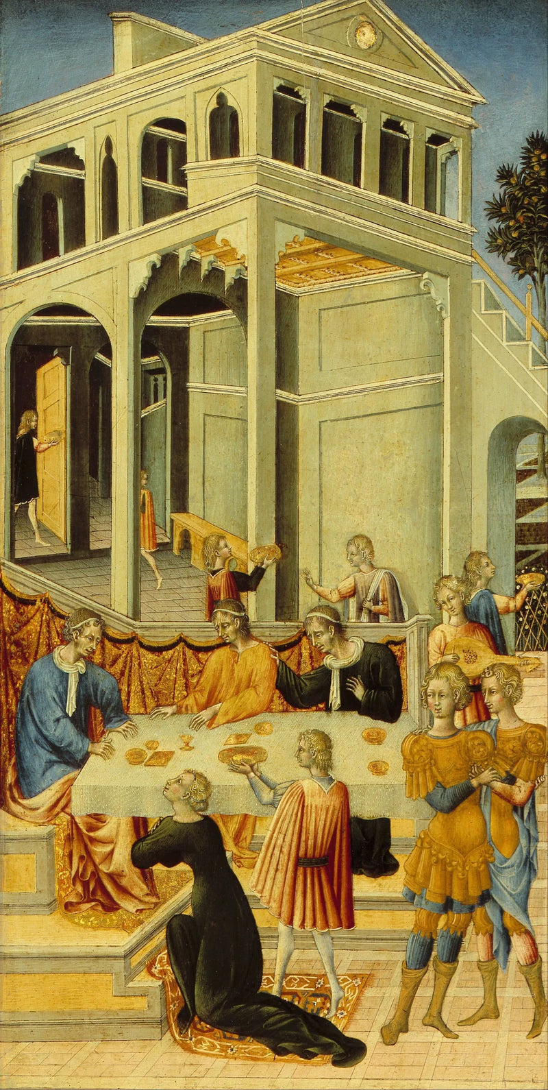 Salomé bittet Herodes um den Kopf von Johannes dem Täufer - Giovanni di Paolo