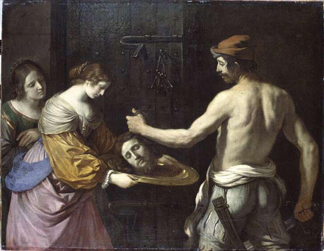 Salomé, die den Kopf des Johannes des Täufers empfängt - Guercino