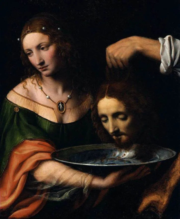 Salomé hält den Kopf des Johannes des Täufers - Bernardino Luini