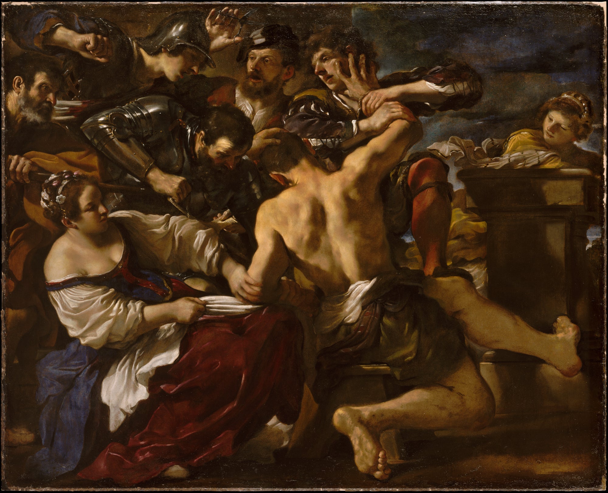 Samson capturé par les Philistins - Guercino image 1 copie peinte à la main à l’huile