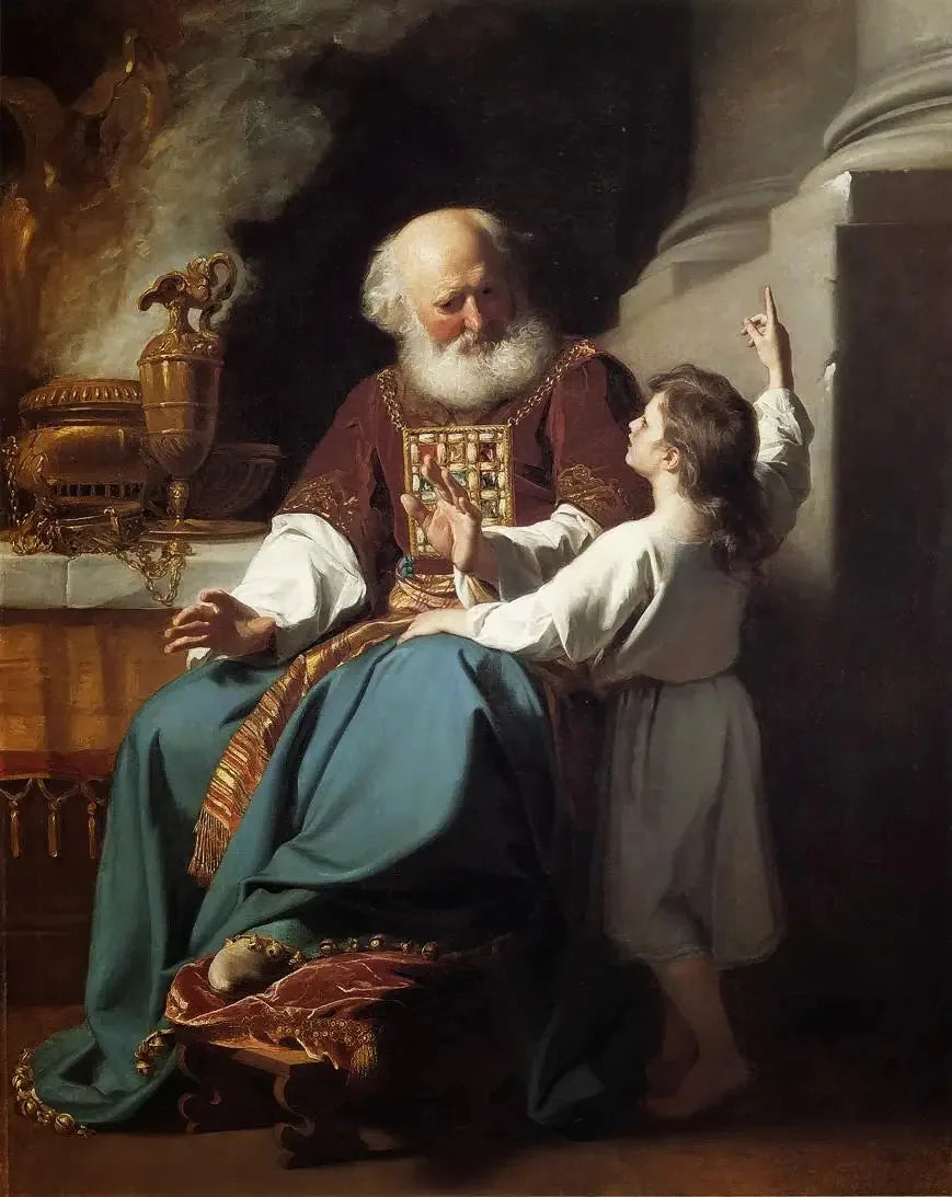Samuel berichtet Eli die Gerichte Gottes über das Haus Eli - John Singleton Copley