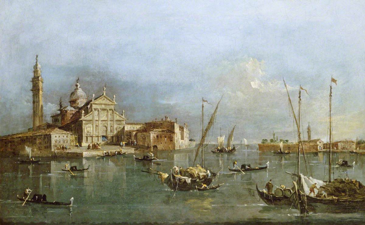 San Giorgio Maggiore, Venise - Francesco Guardi image 1 copie de tableau peinte à la main