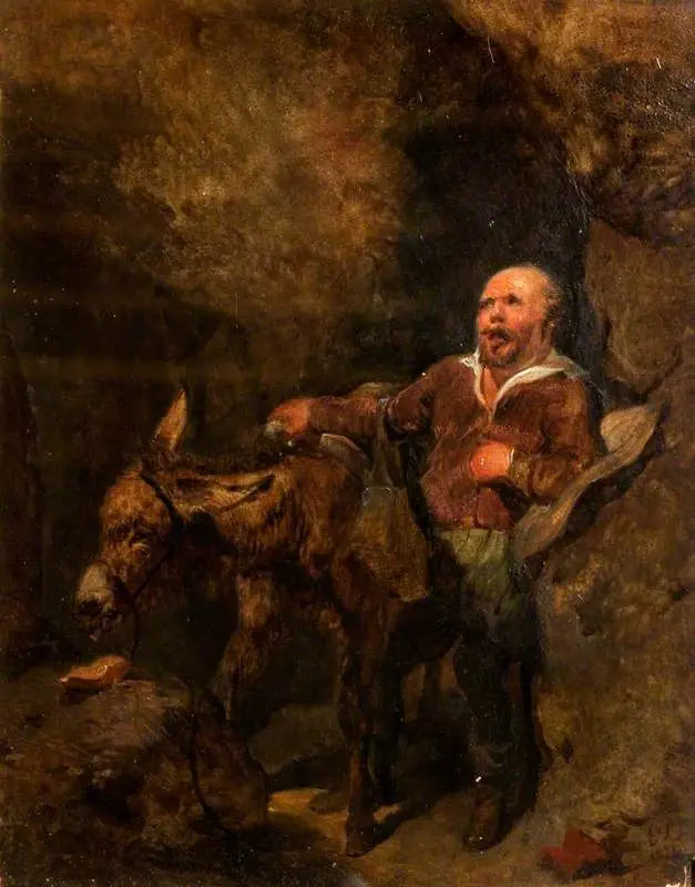 Sancho Panza und der Grisonnant (Auszug aus „Don Quijote“ von Cervantes) - Edwin Henry Landseer