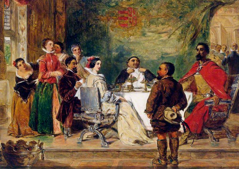 Sancho Panza raconte une histoire au duc et à la duchesse (extrait de « Don Quichotte » de Cervantès) - William Powell Frith