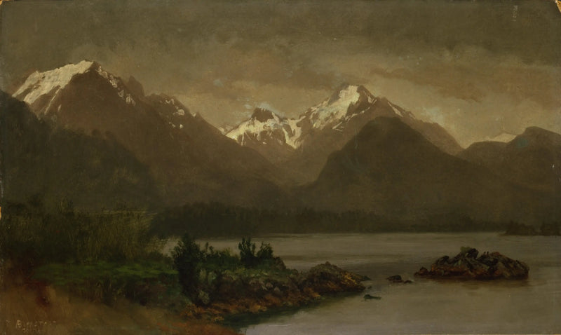 Ohne Titel (Berge und See) - Albert Bierstadt