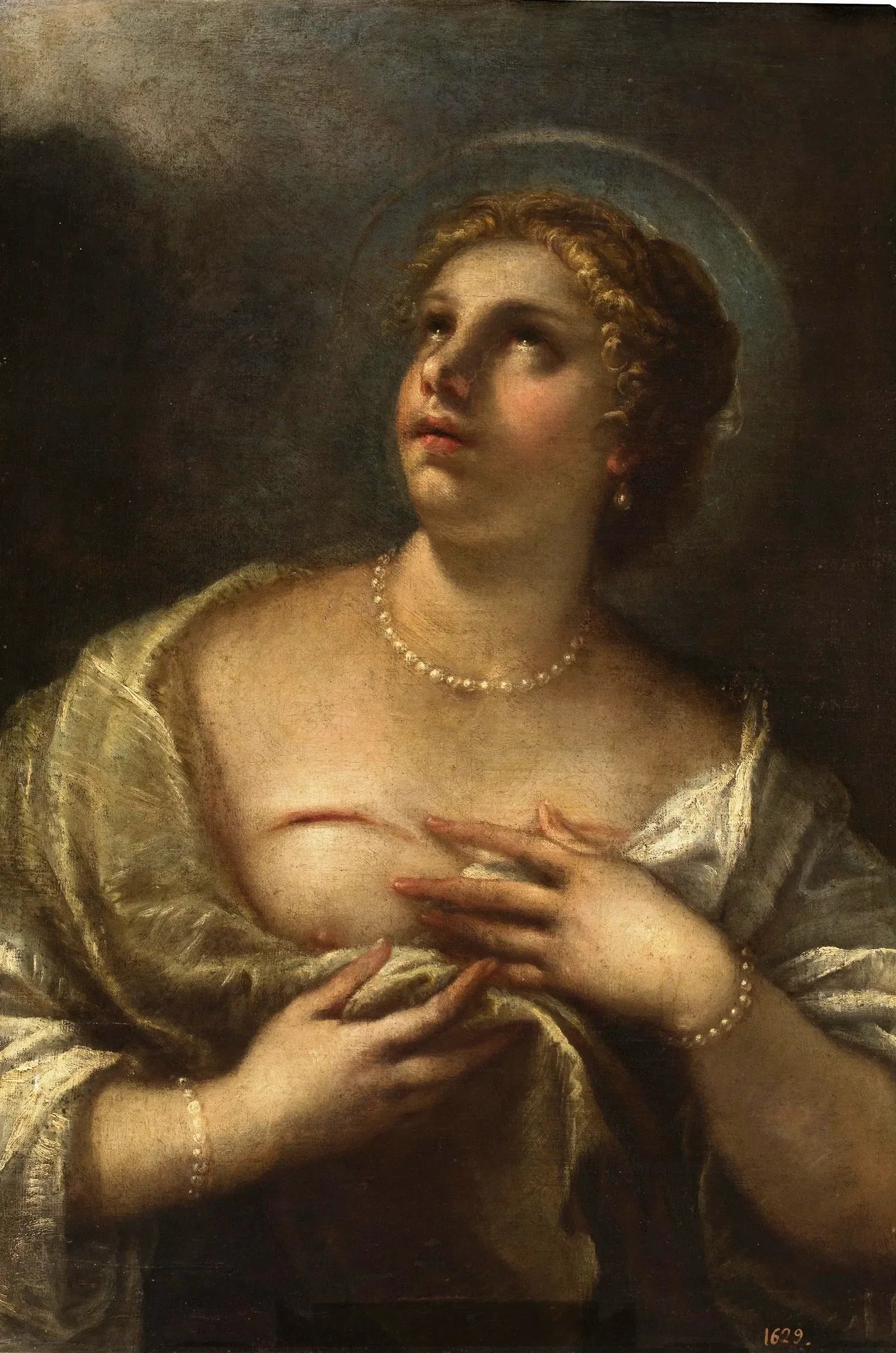 Santa Águeda - Luca Giordano image 1 copie de tableau peinte à la main