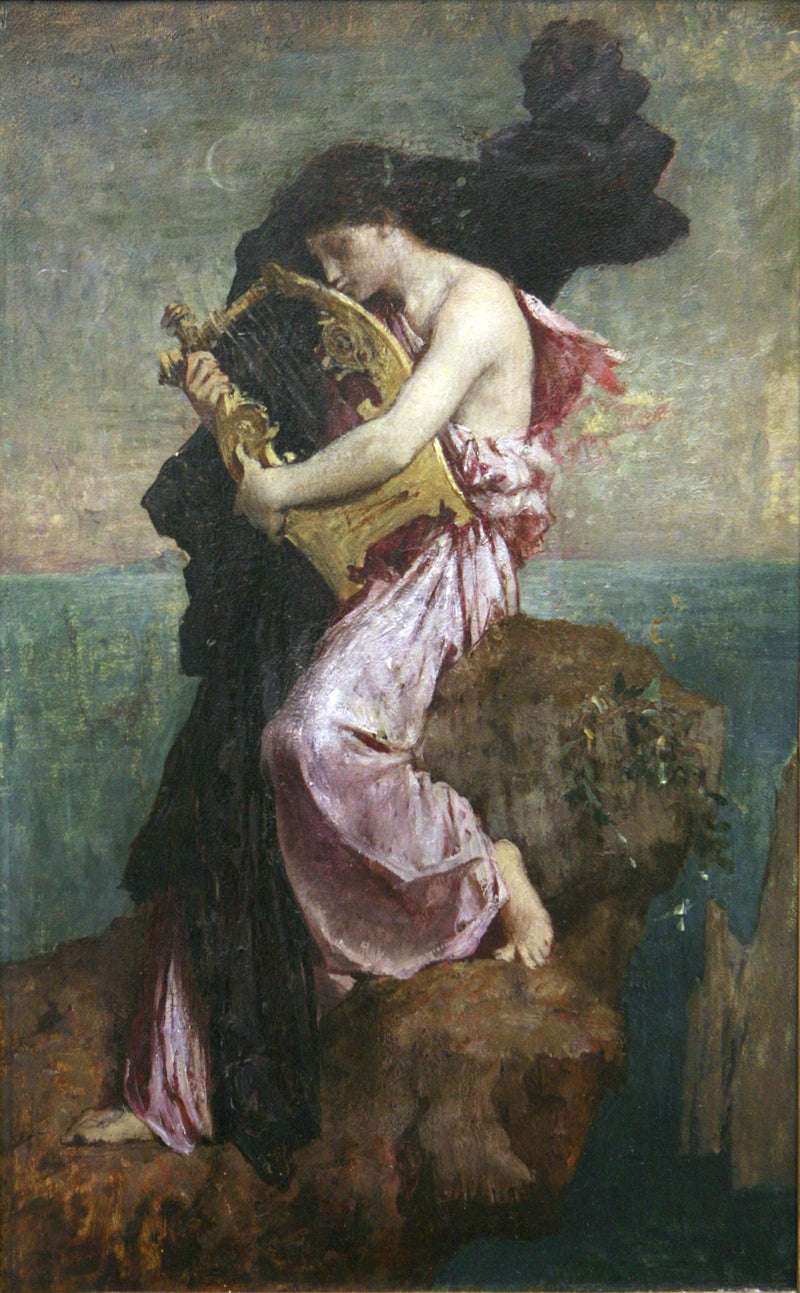 Sapho embrassant sa lyre - Jules-Élie Delaunay