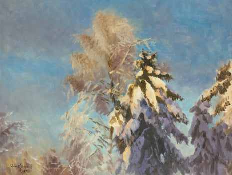 Mit Schnee beladene Tannen - Bruno Liljefors