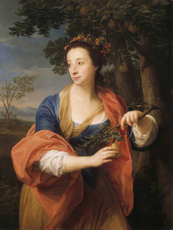 Sarah Lethieullier, Lady Fetherstonhaugh (1722-1788), mit einem Ast eines Birnbaums - Pompeo Batoni