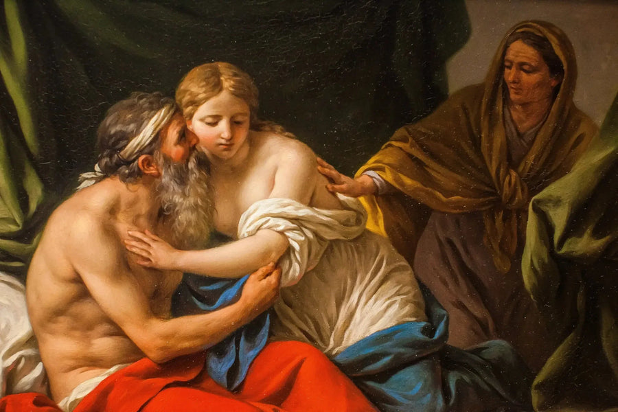 Sarah präsentiert Agar an Abraham - Louis Jean François Lagrenée