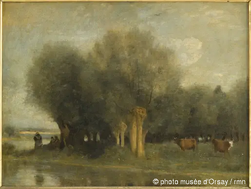 Weiden am Wasserufer - Jean-Baptiste Camille Corot