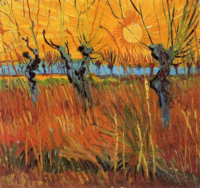 Weiden im Sonnenuntergang - Vincent van Gogh