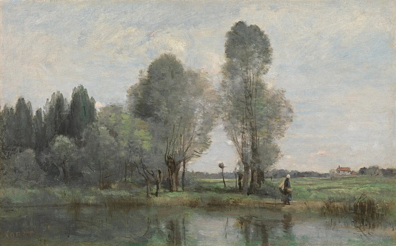 Weiden in der Nähe eines Bachs. Limousin - Jean-Baptiste Camille Corot