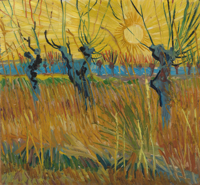 Weiden im Sonnenuntergang - Vincent van Gogh