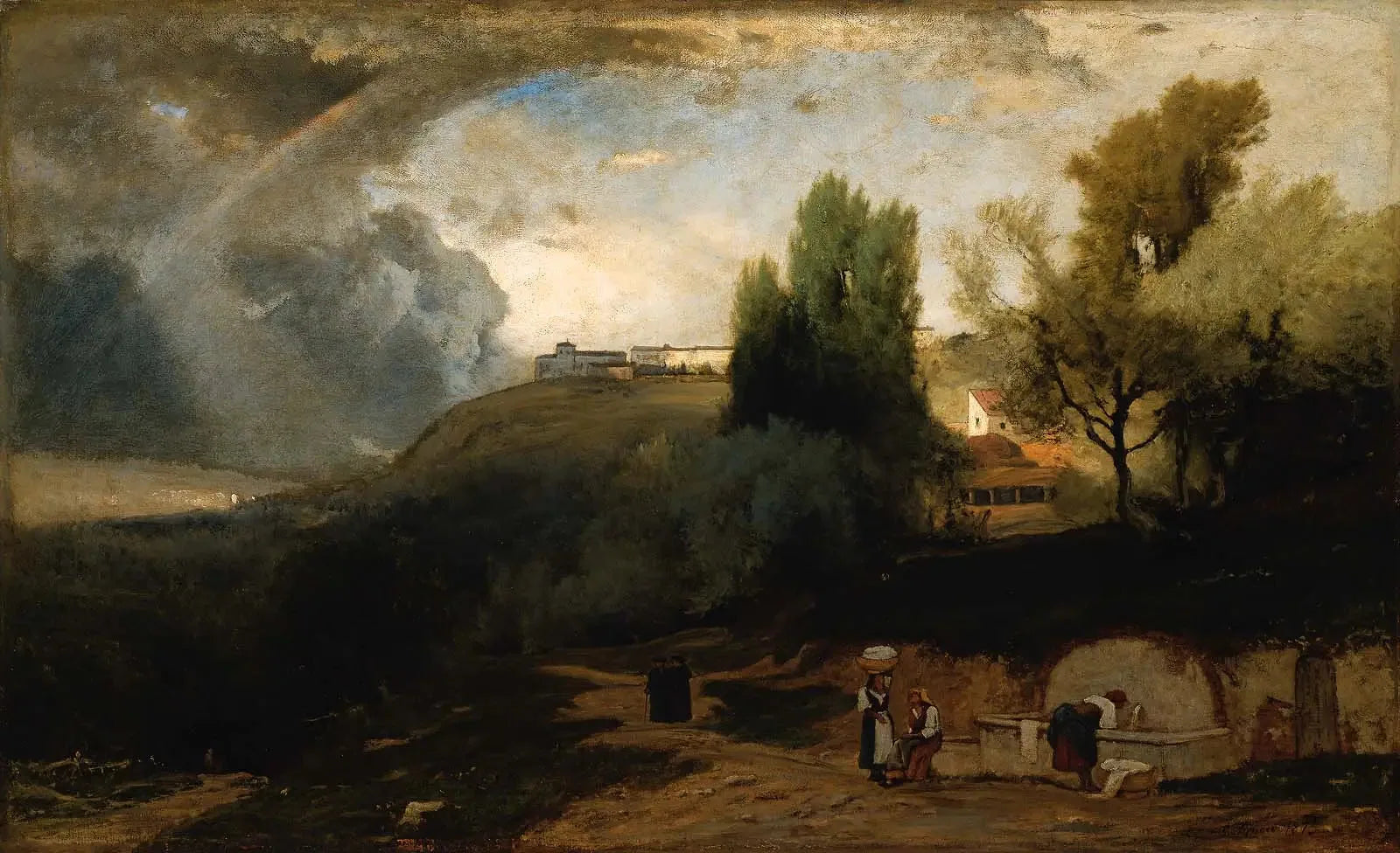 Scène à Pérouse - George Inness image 1 copie de tableau peinte à la main