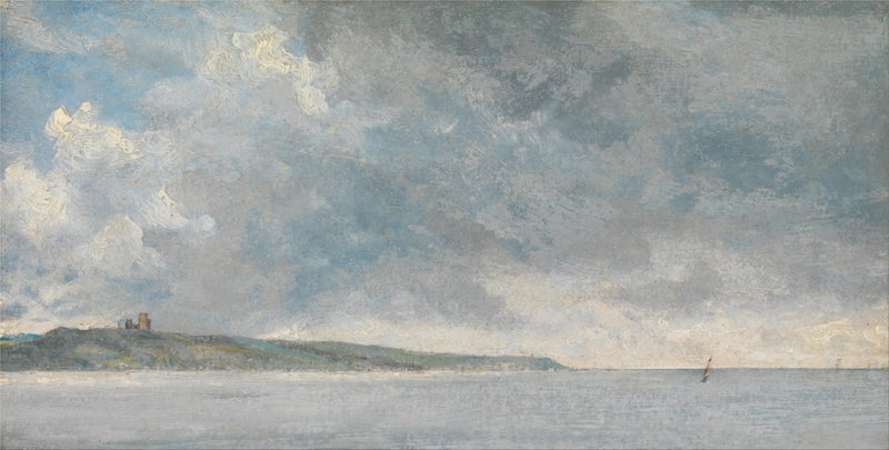 Küstenszene mit Klippe - John Constable