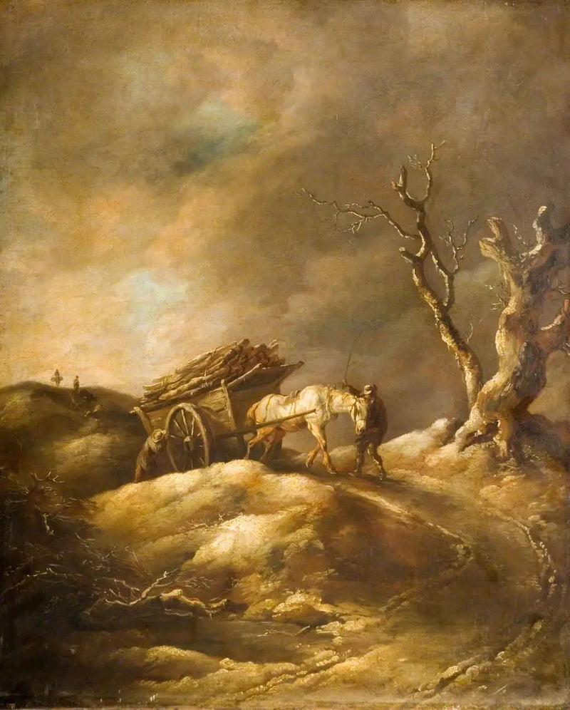 Winterlandschaft mit Pferd und Kutsche - Thomas Gainsborough