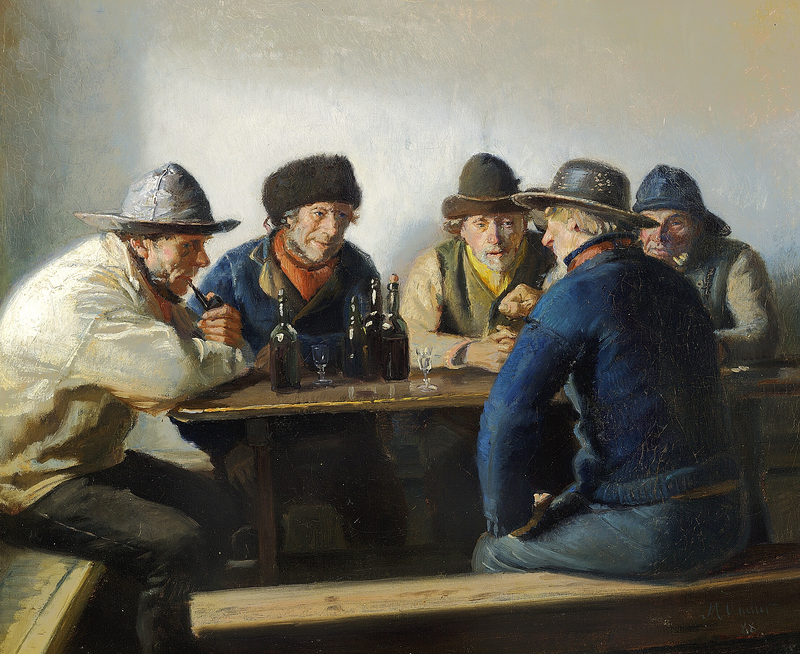 Gasthausszene. - Michael Peter Ancher