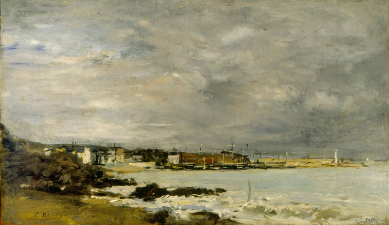 Szene eines Strandes und Riffe - Eugène Boudin
