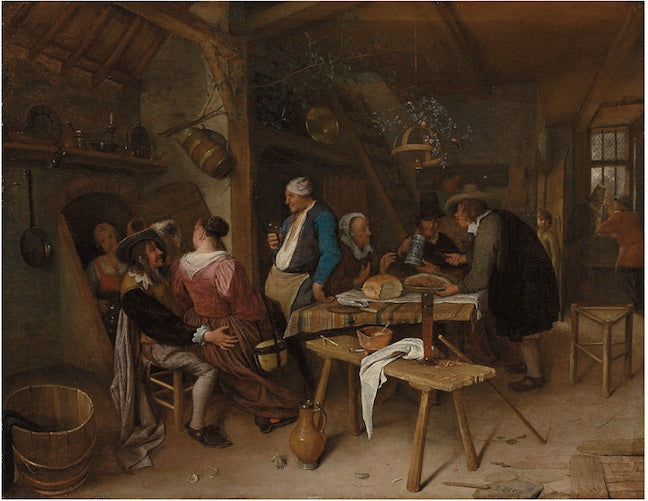Scène dans une taverne - Jan Steen image 1 reproduction réalisée par Alpha Reproduction