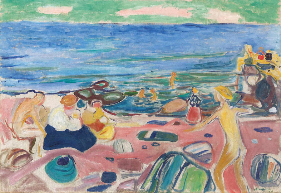Badesszene in Åsgårdstrand - Edvard Munch
