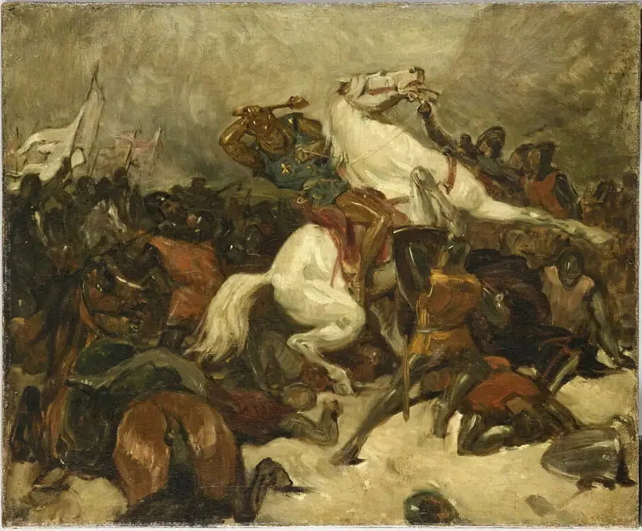 Scène de bataille - Eugène Delacroix image 1 reproduction de peinture à l’huile