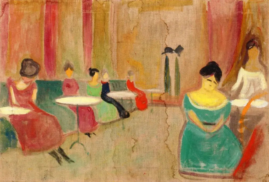 Scène de bordel - Edvard Munch image 1 copie peinte à la main à l’huile