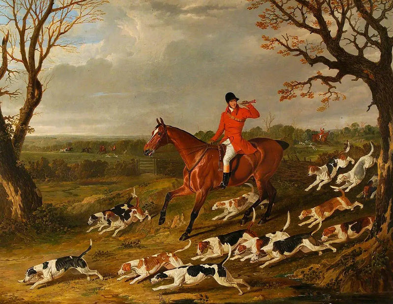 Jagdszene mit Foxhounds - John Frederick Herring, Sr.
