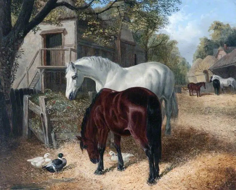 Ländliche Szene mit Pferden - John Frederick Herring, Sr.