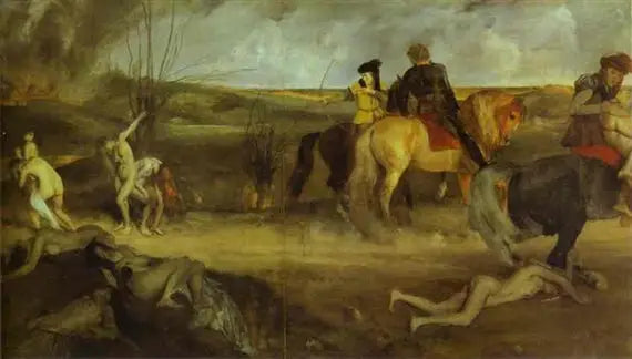 Kriegsszene im Mittelalter - Edgar Degas