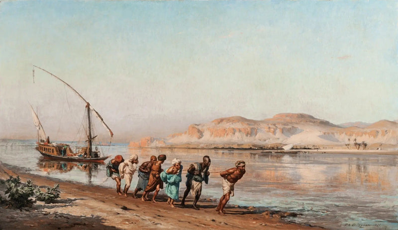 Szene am Nil - Frederick Arthur Bridgman