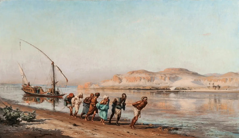 Szene am Nil - Frederick Arthur Bridgman