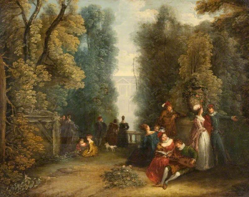 Gartenszene - Antoine Watteau